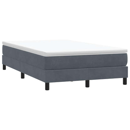 Boxspringbett ohne Matratze Dunkelgrau 120x210 cm Samt