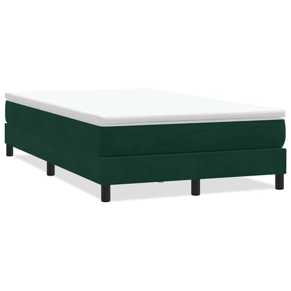 vidaXL Boxspringbett ohne Matratze Dunkelgrün 120x210 cm Samt