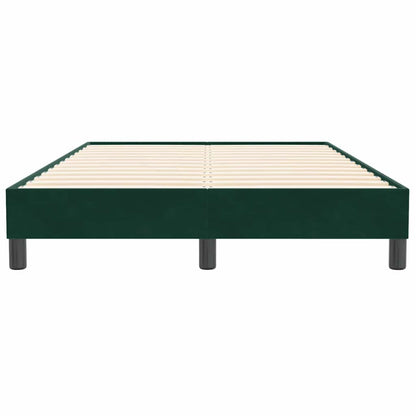 vidaXL Boxspringbett ohne Matratze Dunkelgrün 120x210 cm Samt