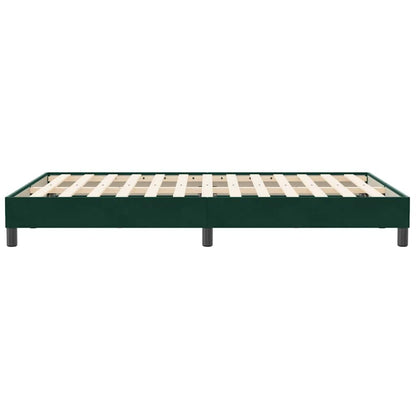 vidaXL Boxspringbett ohne Matratze Dunkelgrün 120x210 cm Samt