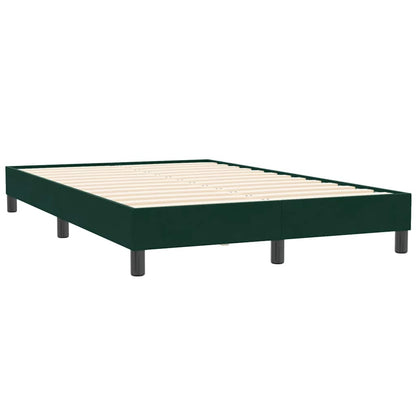 vidaXL Boxspringbett ohne Matratze Dunkelgrün 120x210 cm Samt