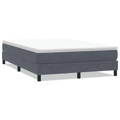 Boxspringbett ohne Matratze Dunkelgrau 140x210 cm Samt