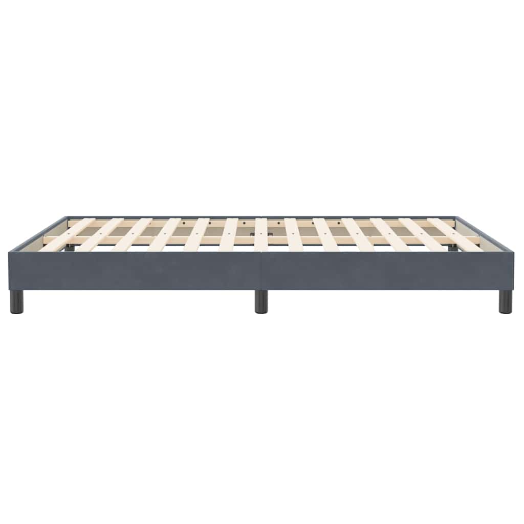 Boxspringbett ohne Matratze Dunkelgrau 140x210 cm Samt