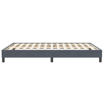 Boxspringbett ohne Matratze Dunkelgrau 140x210 cm Samt