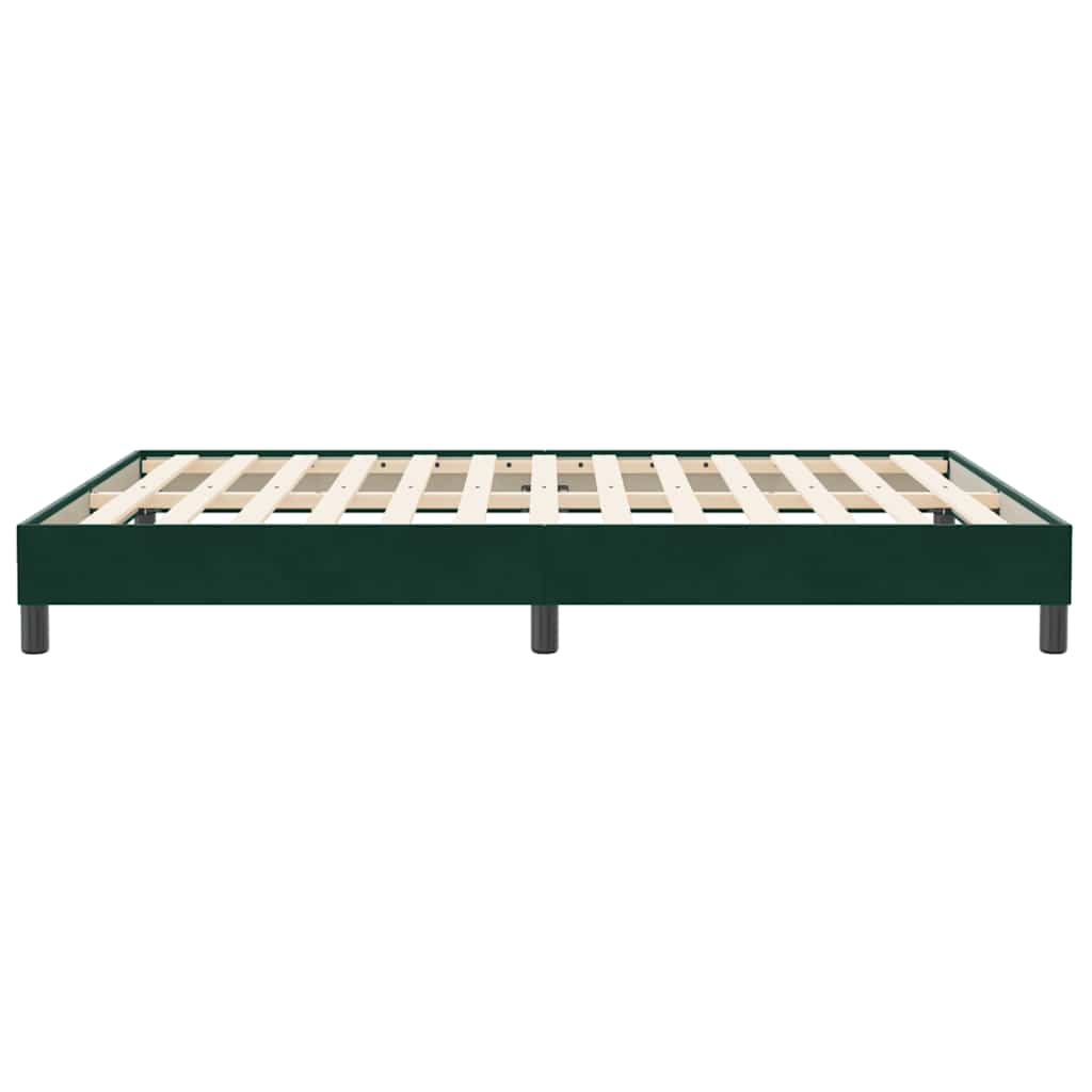 Boxspringbett ohne Matratze Dunkelgrün 140x210 cm Samt