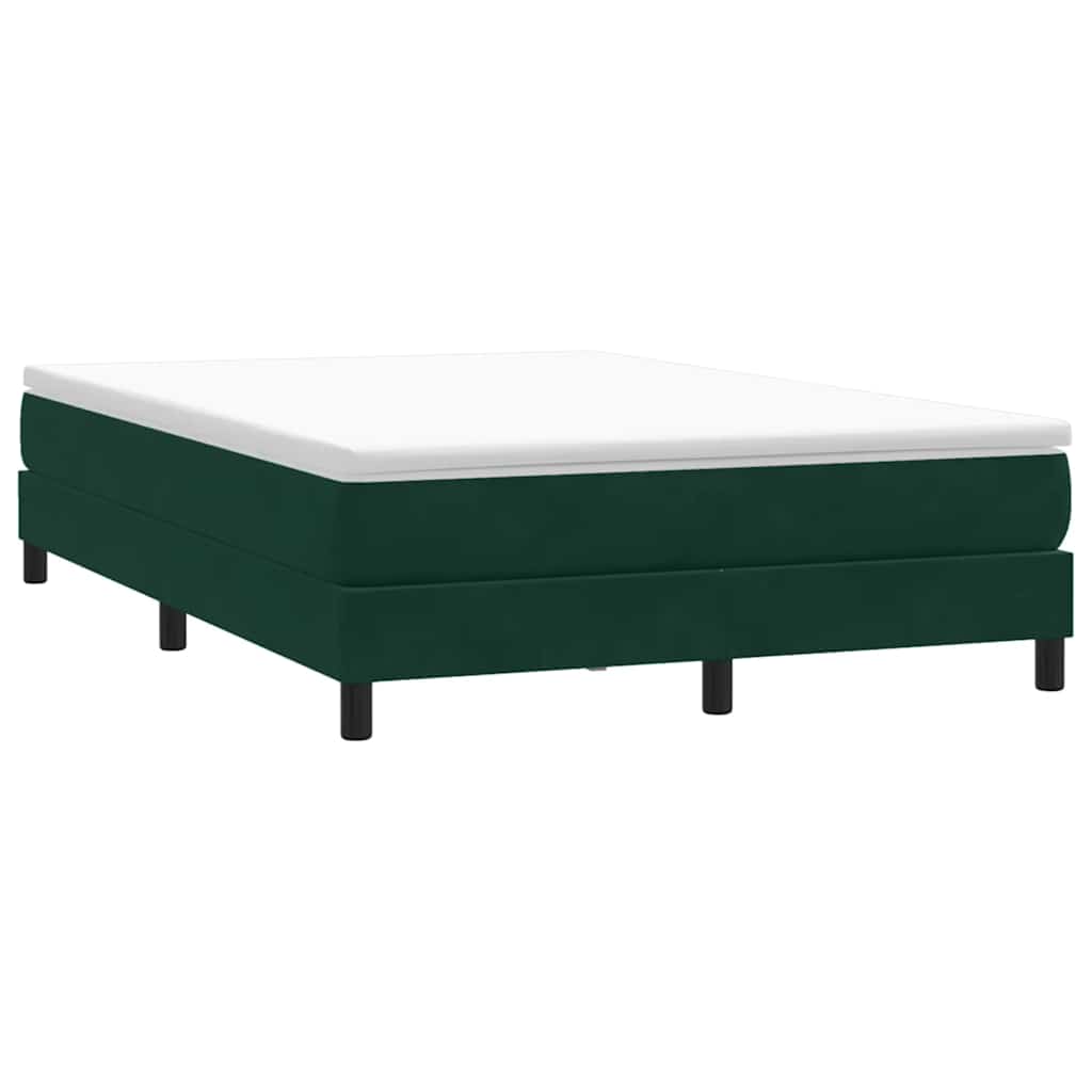 Boxspringbett ohne Matratze Dunkelgrün 140x210 cm Samt