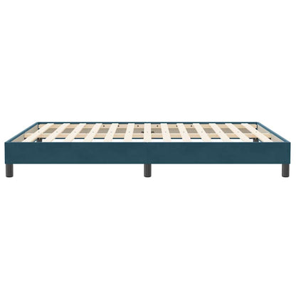 Boxspringbett ohne Matratze Dunkelblau 140x210 cm Samt