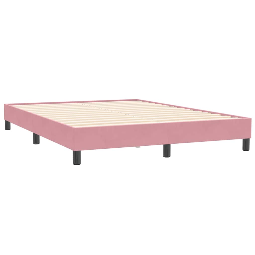 Boxspringbett ohne Matratze Rosa 140x210 cm Samt
