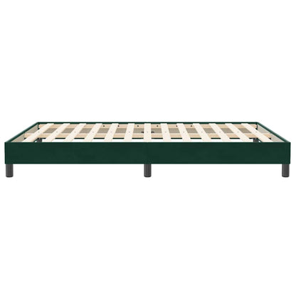 Boxspringbett ohne Matratze Dunkelgrün 160x210 cm Samt