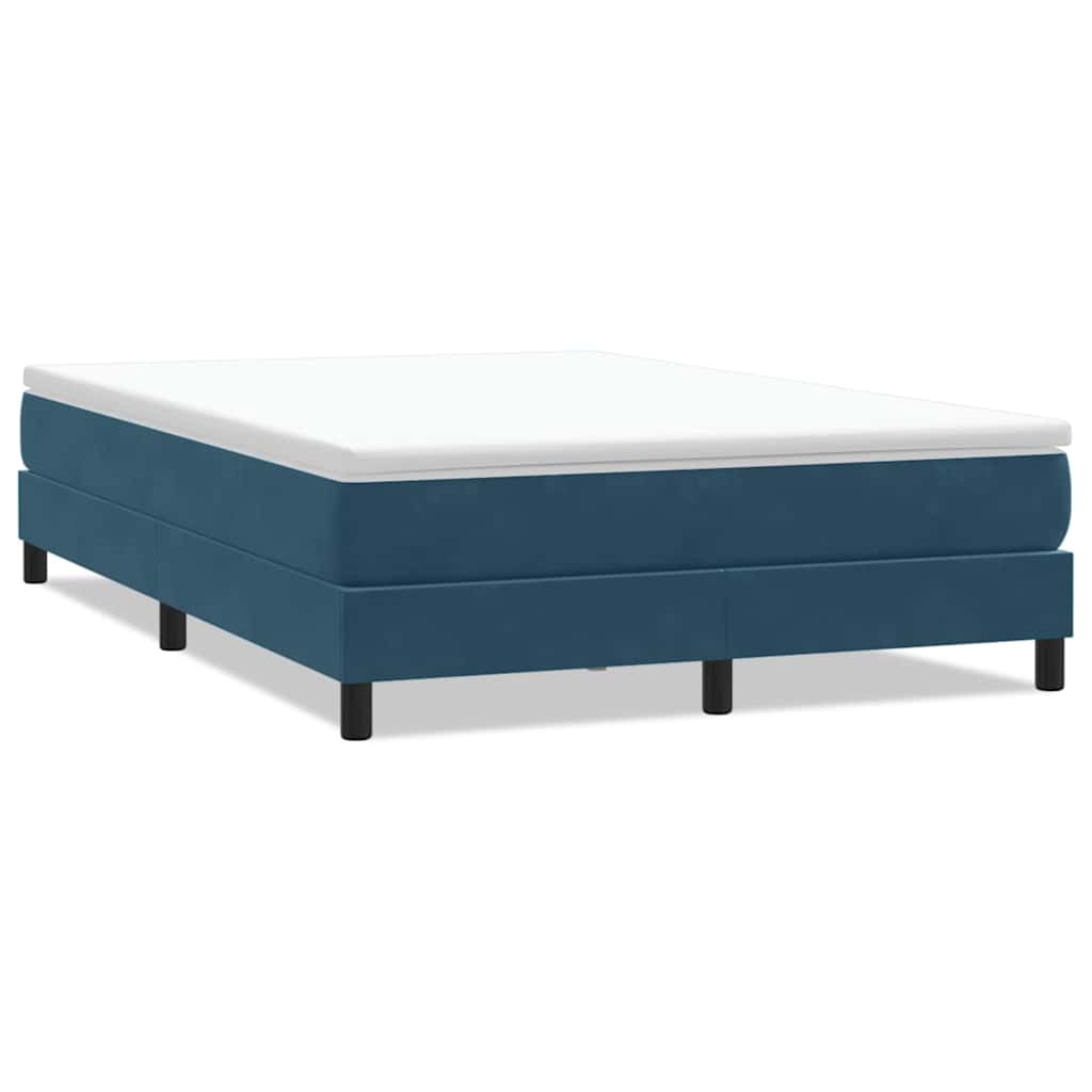 Boxspringbett ohne Matratze Dunkelblau 160x210 cm Samt