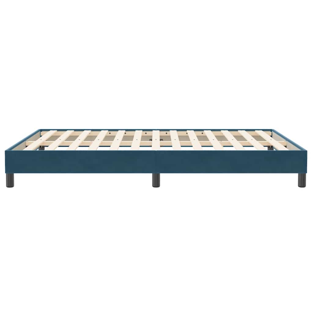 Boxspringbett ohne Matratze Dunkelblau 160x210 cm Samt