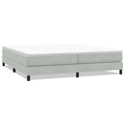 vidaXL Boxspringbett ohne Matratze Hellgrau 200x210 cm Samt