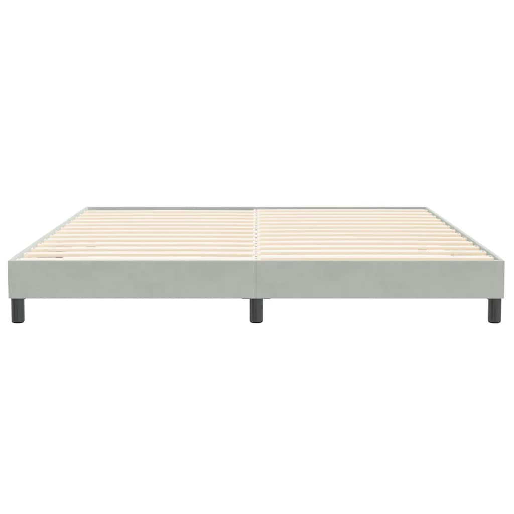 vidaXL Boxspringbett ohne Matratze Hellgrau 200x210 cm Samt