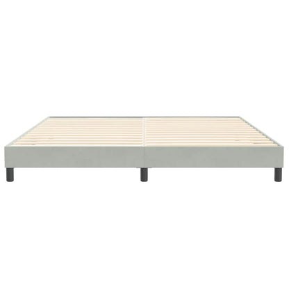 vidaXL Boxspringbett ohne Matratze Hellgrau 200x210 cm Samt