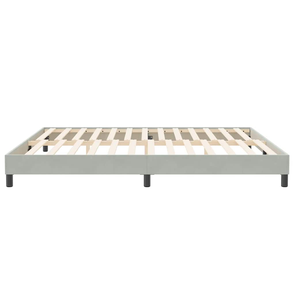 vidaXL Boxspringbett ohne Matratze Hellgrau 200x210 cm Samt