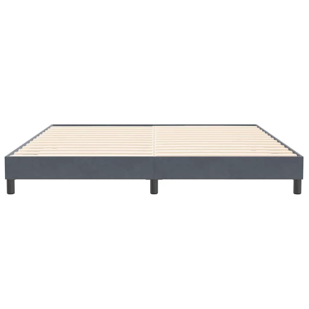 Boxspringbett ohne Matratze Dunkelgrau 200x210 cm Samt