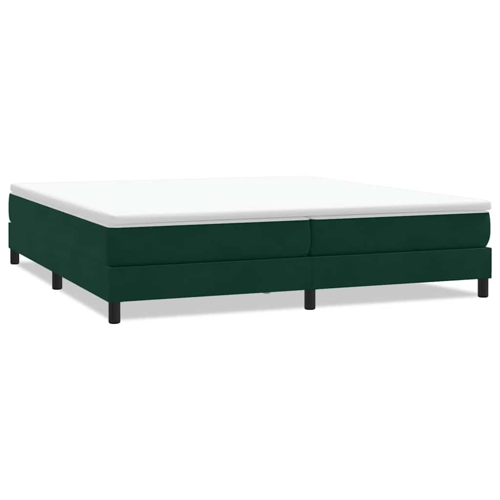 vidaXL Boxspringbett ohne Matratze Dunkelgrün 200x210 cm Samt