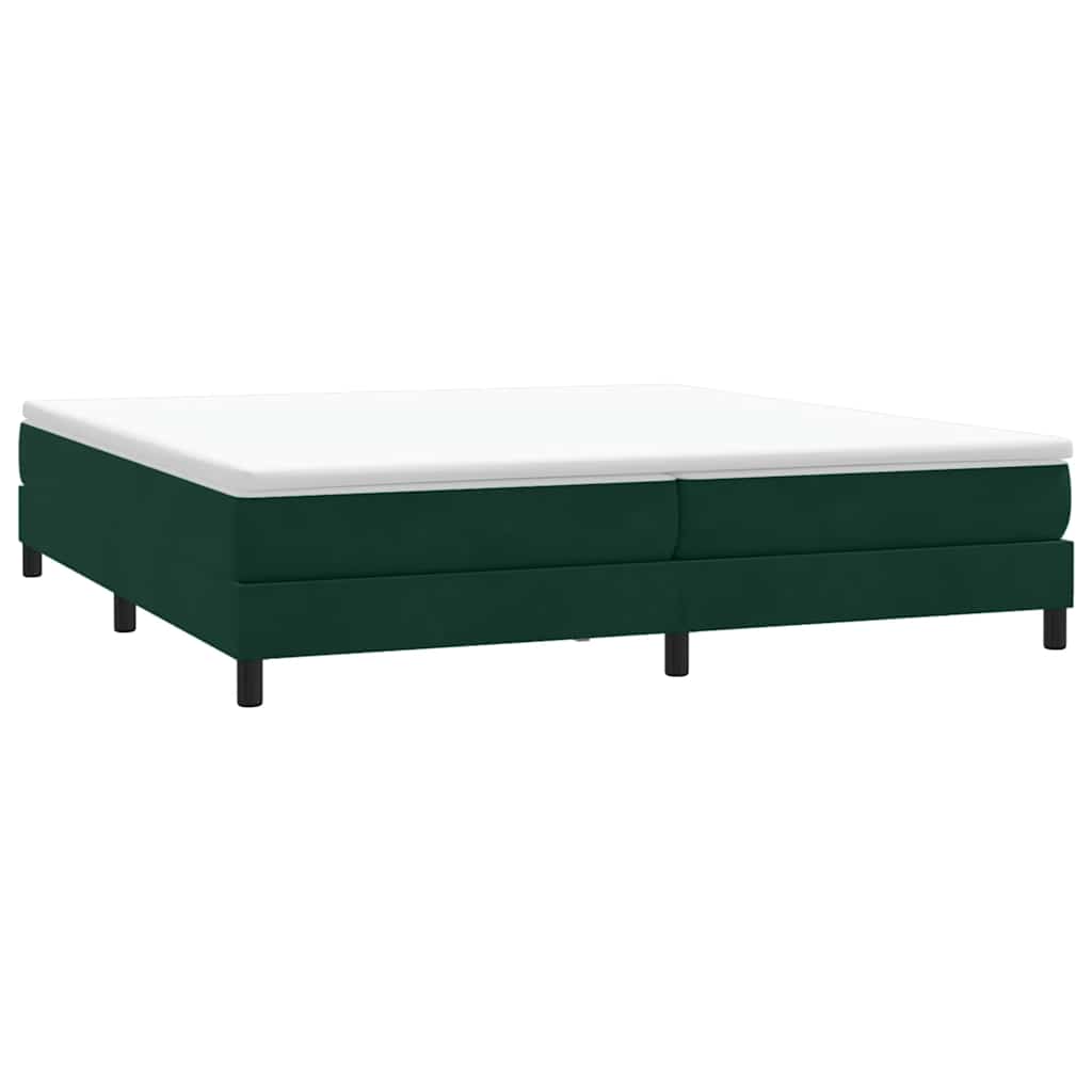 vidaXL Boxspringbett ohne Matratze Dunkelgrün 200x210 cm Samt