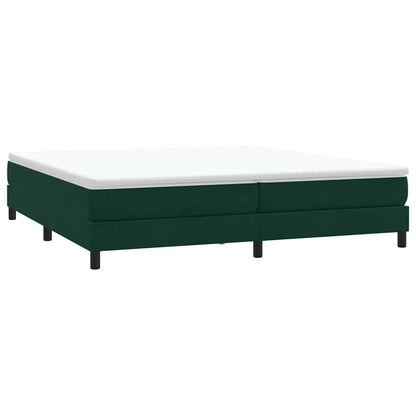 vidaXL Boxspringbett ohne Matratze Dunkelgrün 200x210 cm Samt