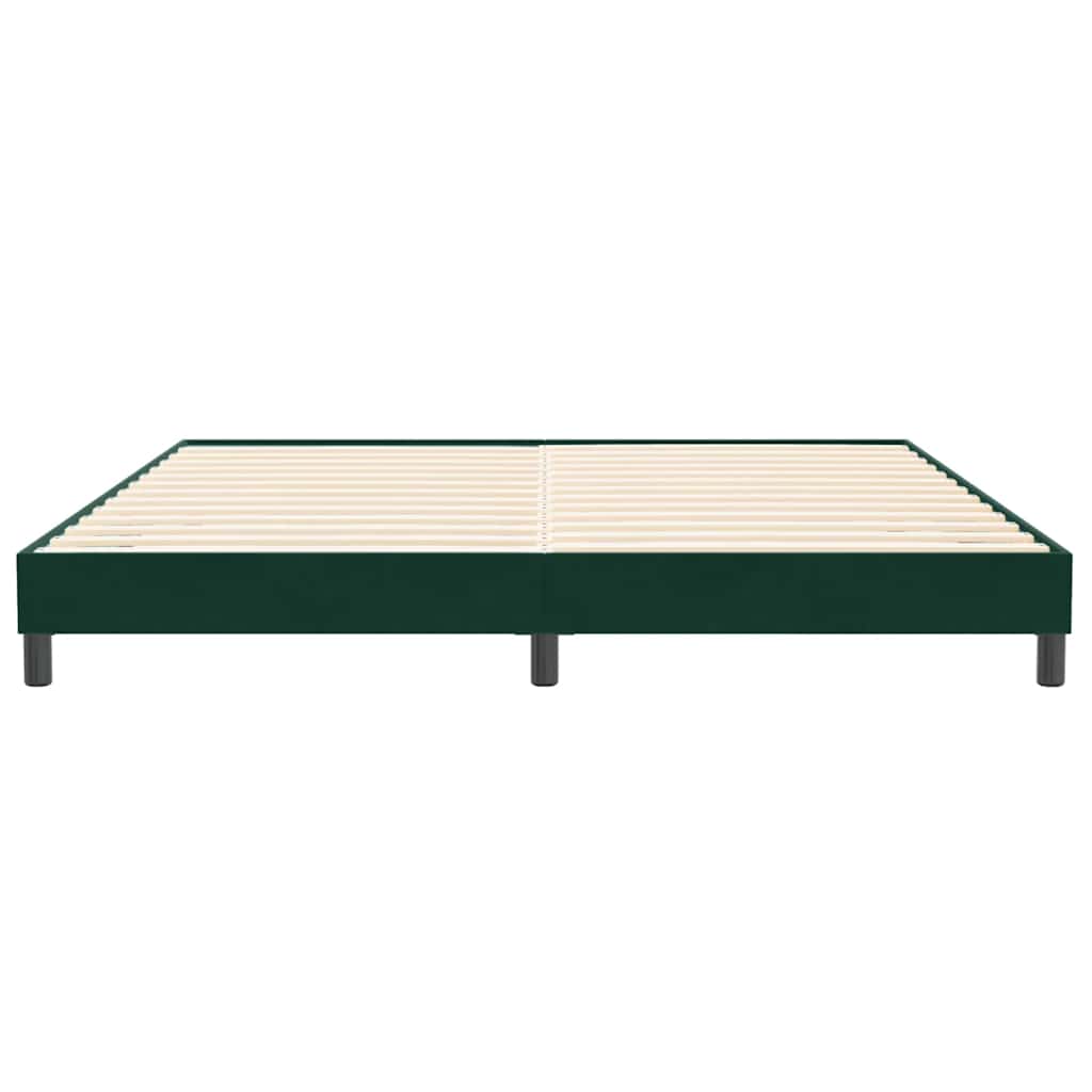 vidaXL Boxspringbett ohne Matratze Dunkelgrün 200x210 cm Samt