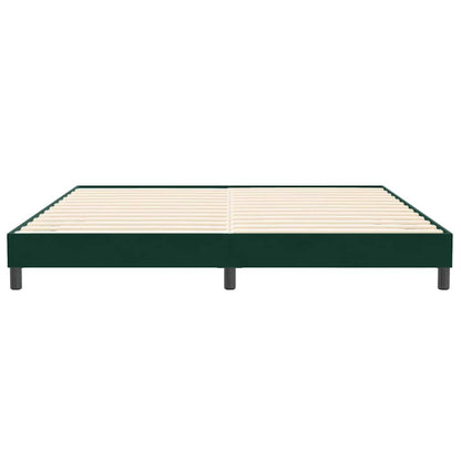 vidaXL Boxspringbett ohne Matratze Dunkelgrün 200x210 cm Samt
