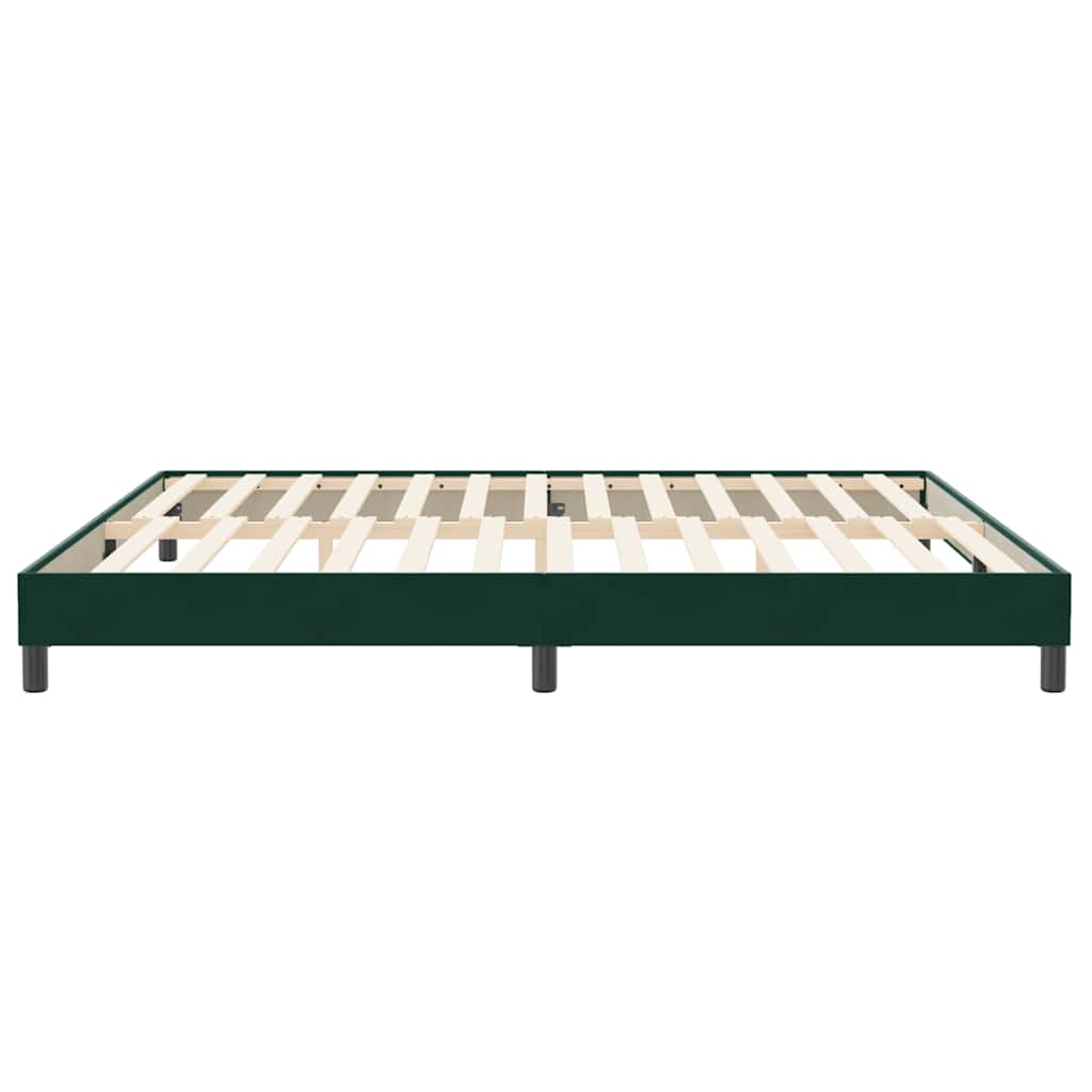 vidaXL Boxspringbett ohne Matratze Dunkelgrün 200x210 cm Samt
