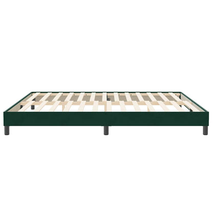 vidaXL Boxspringbett ohne Matratze Dunkelgrün 200x210 cm Samt