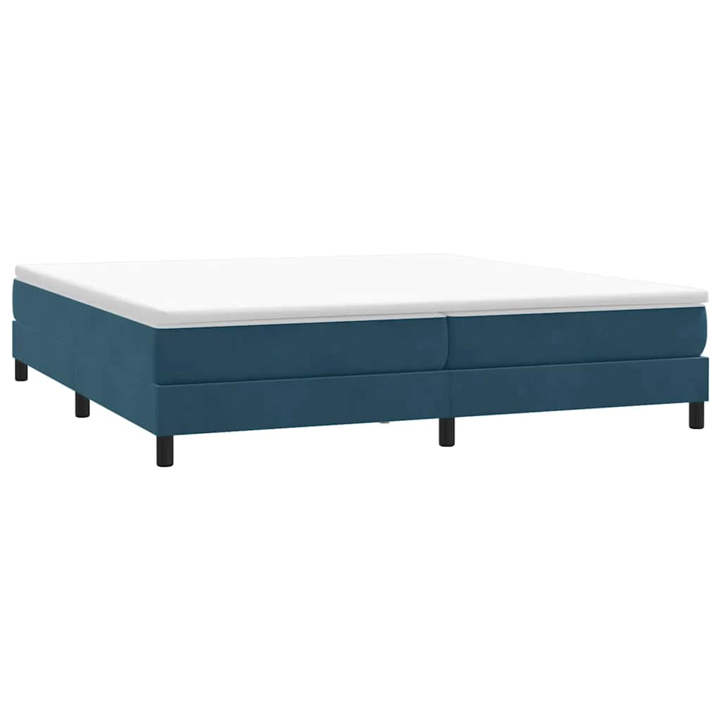 vidaXL Boxspringbett ohne Matratze Dunkelblau 200x210 cm Samt