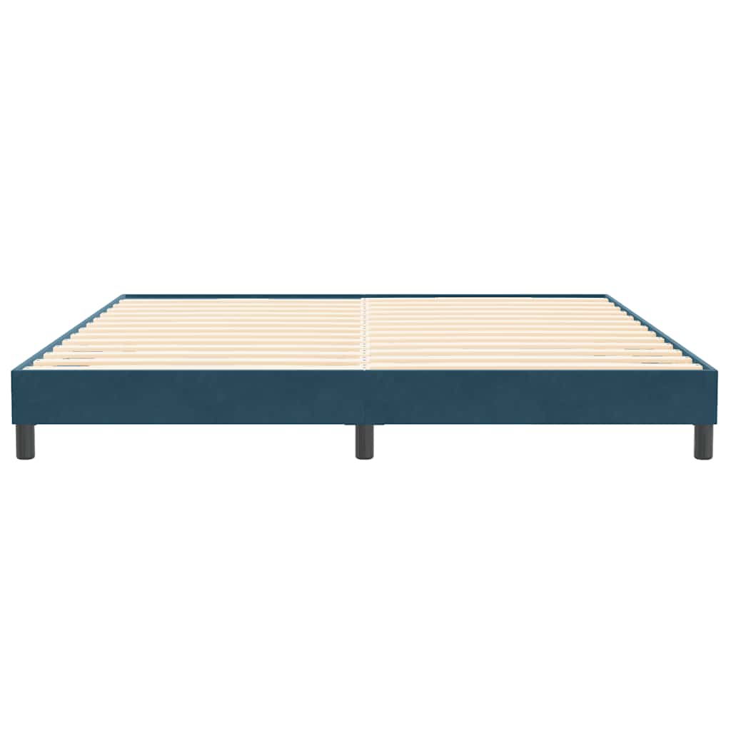 vidaXL Boxspringbett ohne Matratze Dunkelblau 200x210 cm Samt