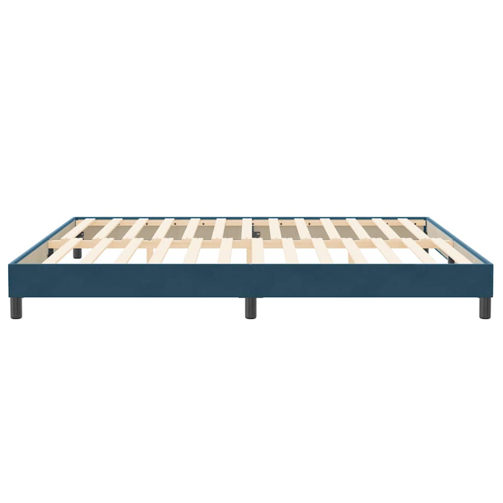 vidaXL Boxspringbett ohne Matratze Dunkelblau 200x210 cm Samt