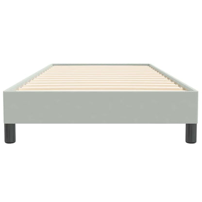 vidaXL Boxspringbett ohne Matratze Hellgrau 80x220 cm Samt