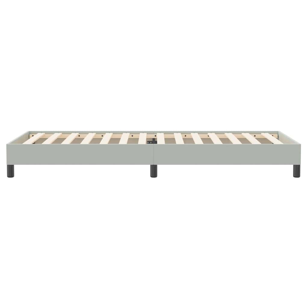 vidaXL Boxspringbett ohne Matratze Hellgrau 80x220 cm Samt