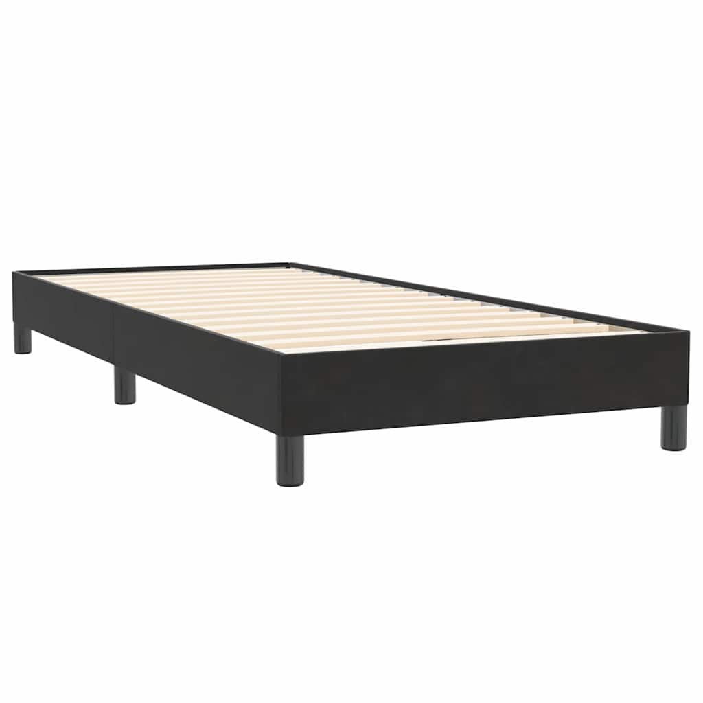 vidaXL Lit coffre sans matelas Velours Noir 80x220 cm