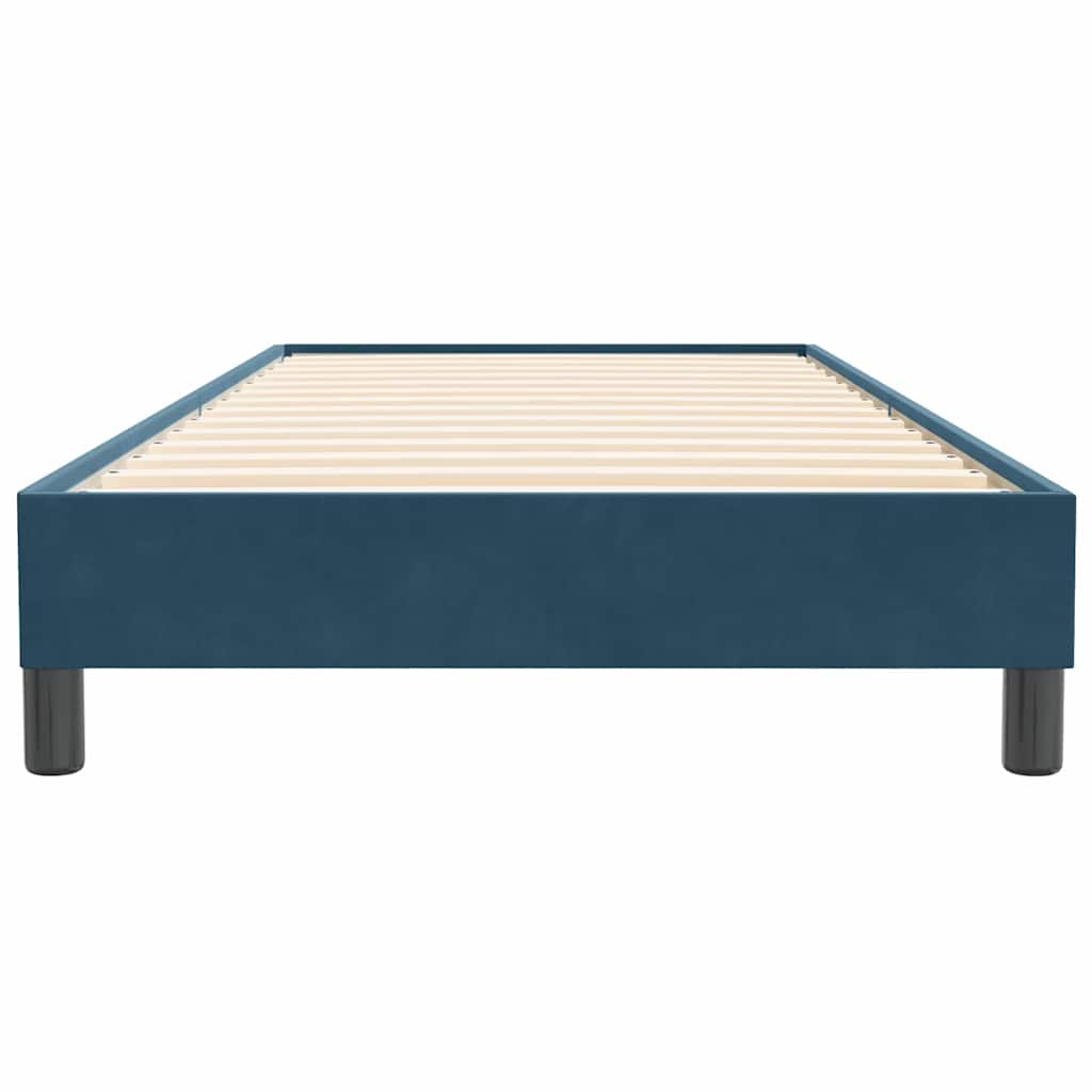 Boxspringbett ohne Matratze Dunkelblau 80x220 cm Samt