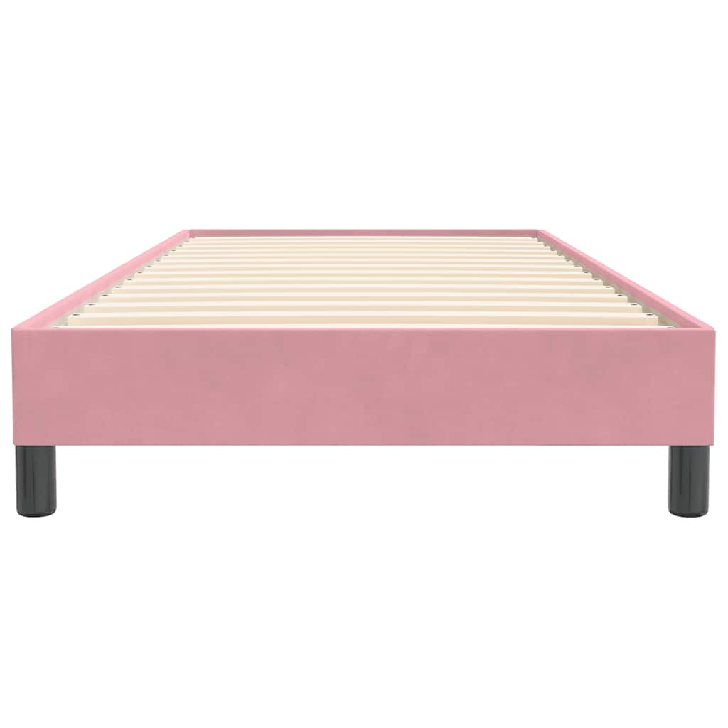 vidaXL Boxspringbett ohne Matratze Rosa 80x220 cm Samt