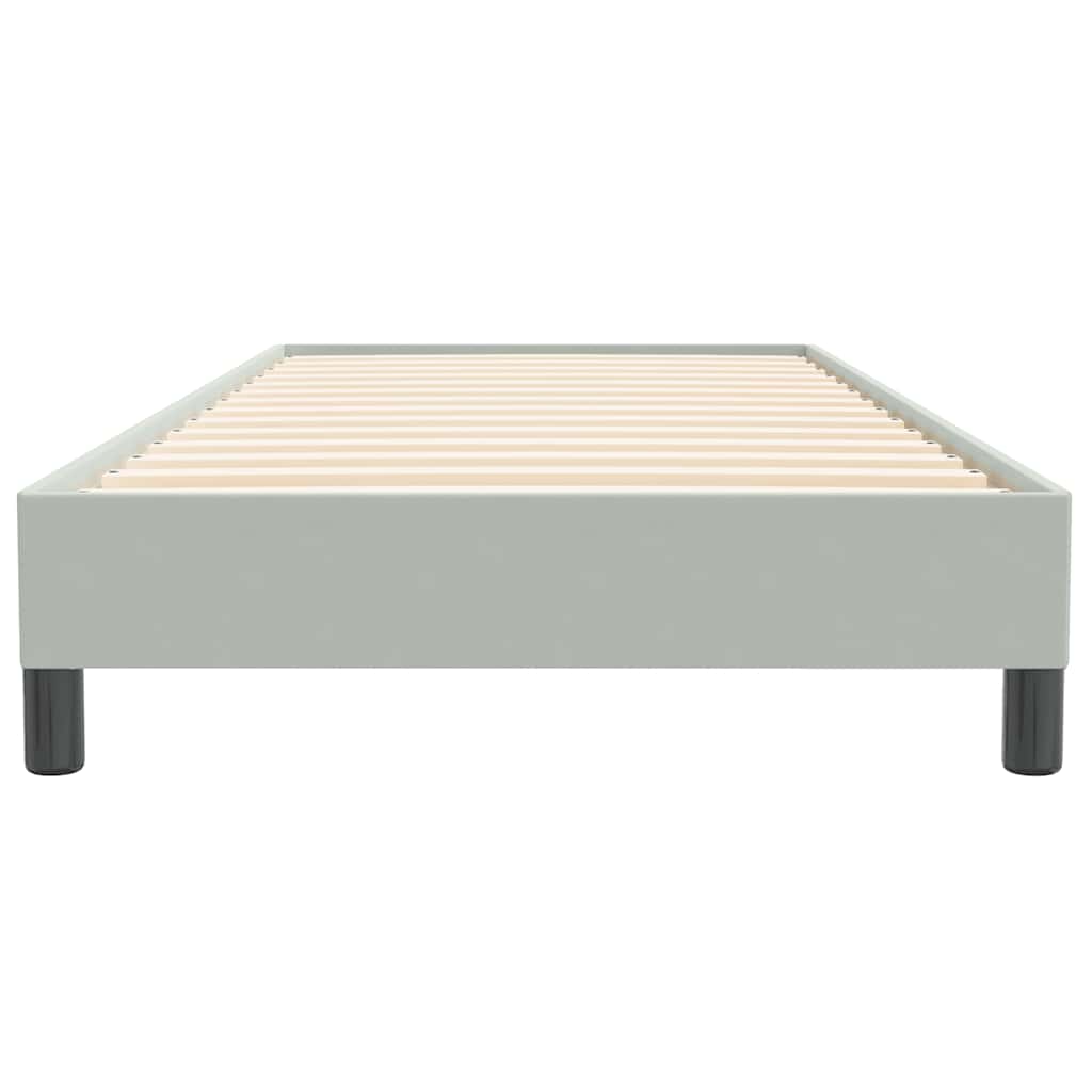 vidaXL Boxspringbett ohne Matratze Hellgrau 90x220 cm Samt