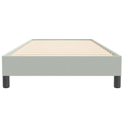 vidaXL Boxspringbett ohne Matratze Hellgrau 90x220 cm Samt