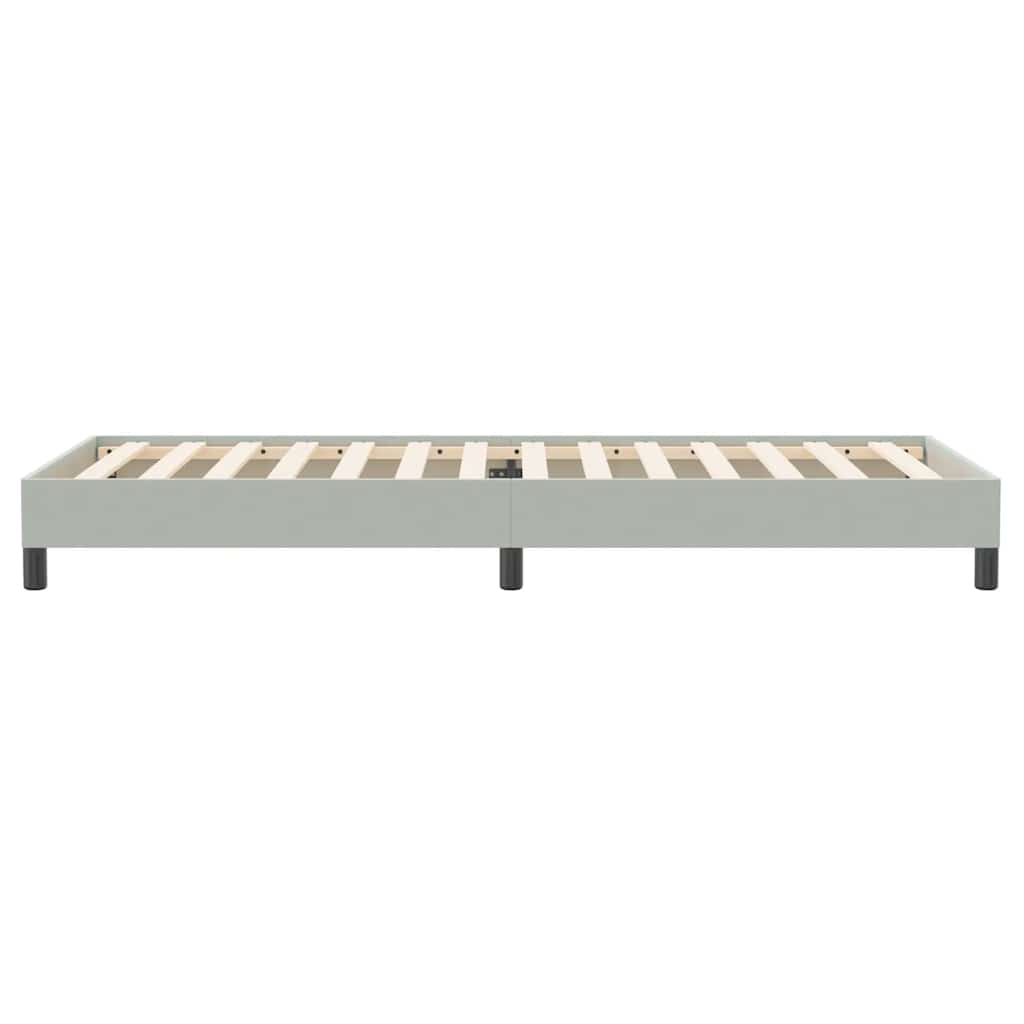 vidaXL Boxspringbett ohne Matratze Hellgrau 90x220 cm Samt