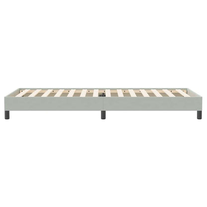 vidaXL Boxspringbett ohne Matratze Hellgrau 90x220 cm Samt