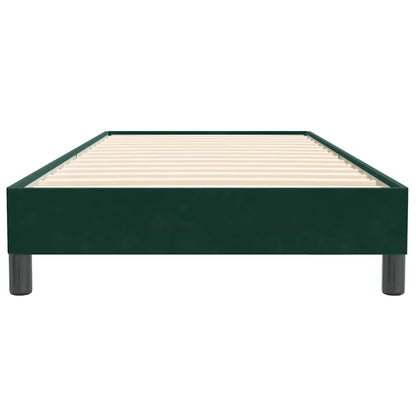 vidaXL Lit coffre sans matelas Vert foncé 90x220 cm Velours