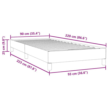 vidaXL Lit coffre sans matelas Vert foncé 90x220 cm Velours