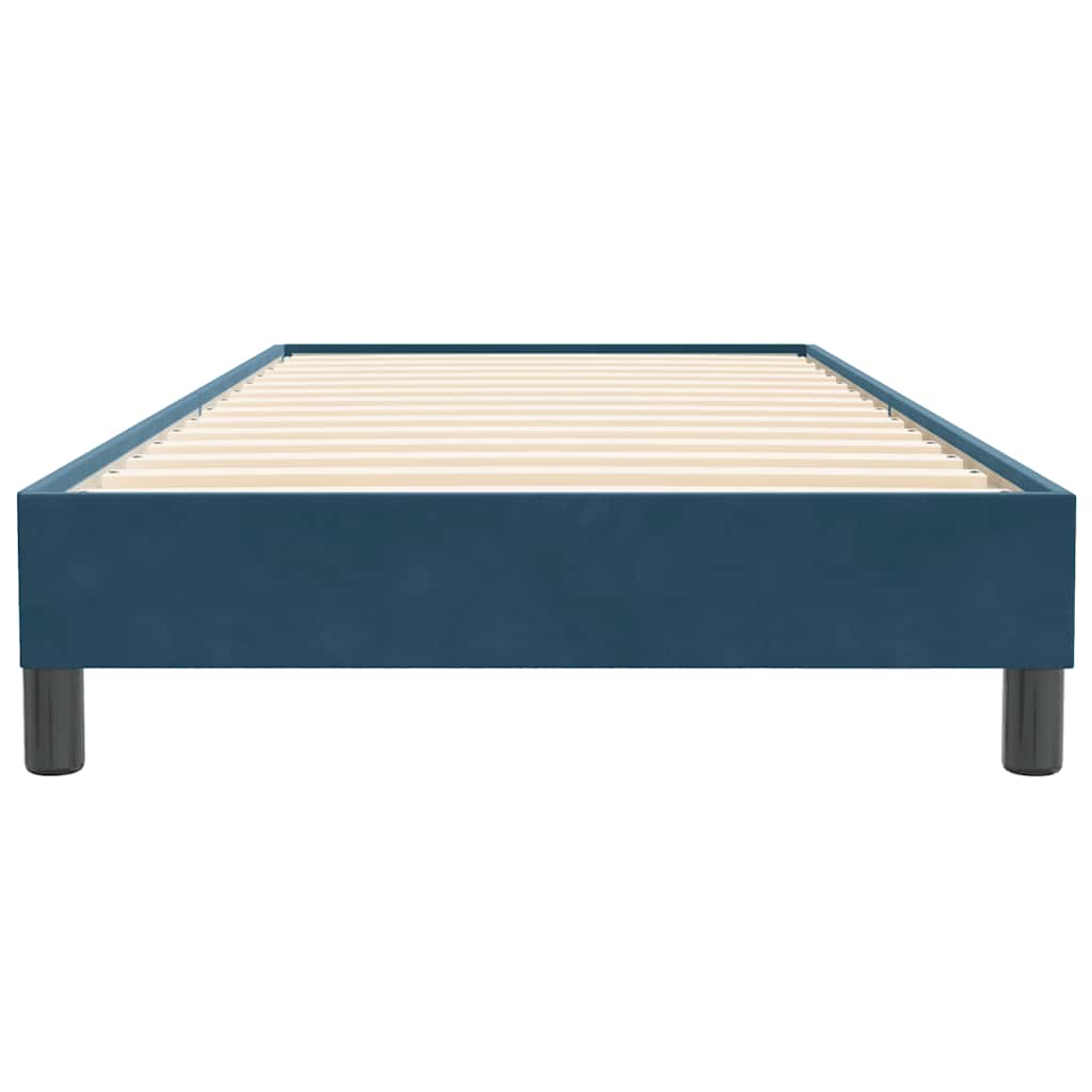 vidaXL Boxspringbett ohne Matratze Dunkelblau 90x220 cm Samt