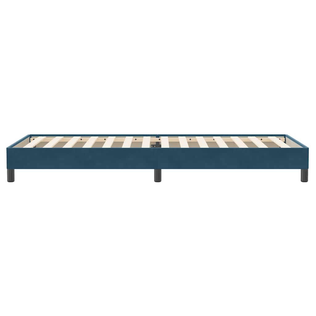 vidaXL Boxspringbett ohne Matratze Dunkelblau 90x220 cm Samt