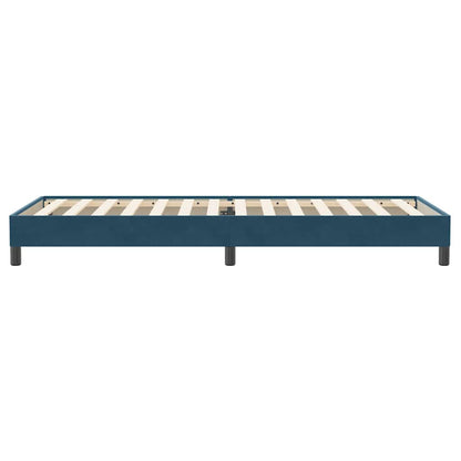 vidaXL Boxspringbett ohne Matratze Dunkelblau 90x220 cm Samt