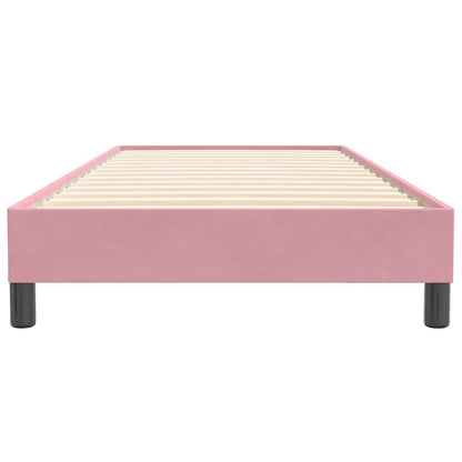 vidaXL Boxspringbett ohne Matratze Rosa 90x220 cm Samt