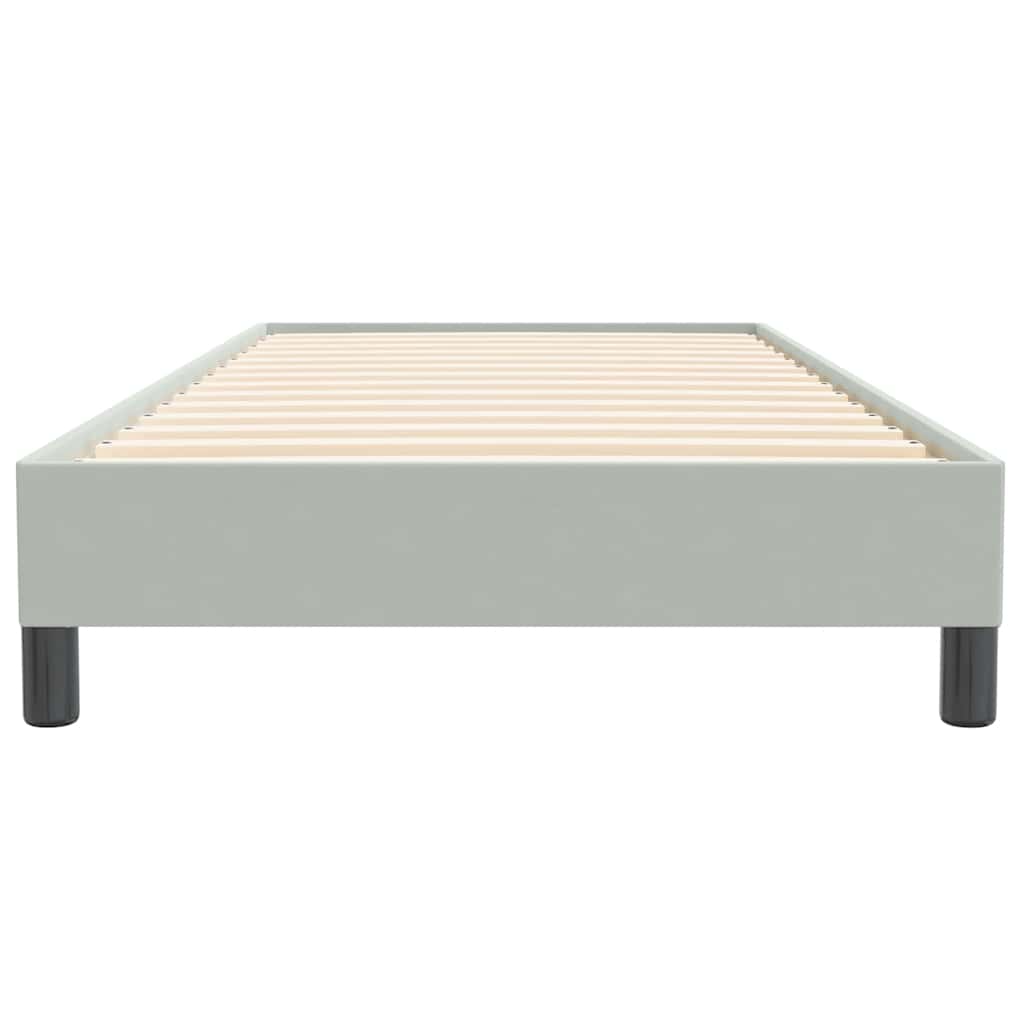 vidaXL Boxspringbett ohne Matratze Hellgrau 100x220 cm Samt