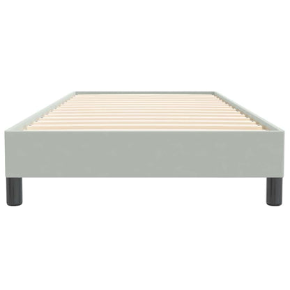 vidaXL Boxspringbett ohne Matratze Hellgrau 100x220 cm Samt