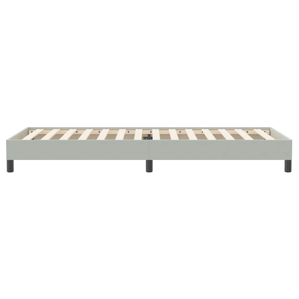 vidaXL Boxspringbett ohne Matratze Hellgrau 100x220 cm Samt