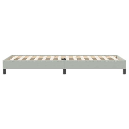 vidaXL Boxspringbett ohne Matratze Hellgrau 100x220 cm Samt