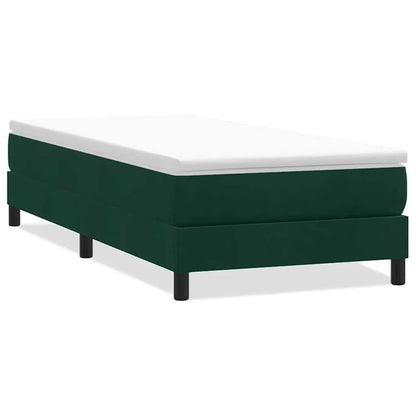 vidaXL Lit tapissier sans matelas Vert foncé 100x220 cm Velours